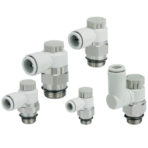 Speed Controller with Uni One-touch Fitting Push-lock Type AS Series